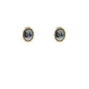 Profile Oval Stud Earrings